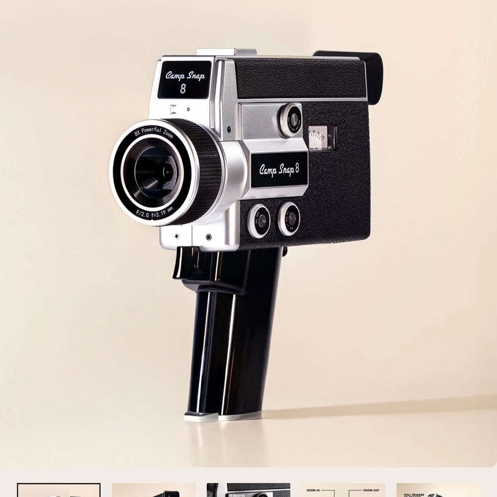 Camp snap 8 Black and Silver Simulated Camera